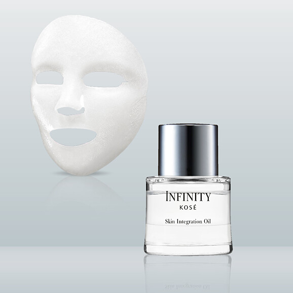 KOSE高絲2021無限肌緻植淬整肌精華油與無限肌緻植淬整肌精華油面膜。