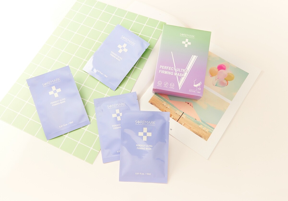 東森自然美緊緻小臉彈力膜情境照。