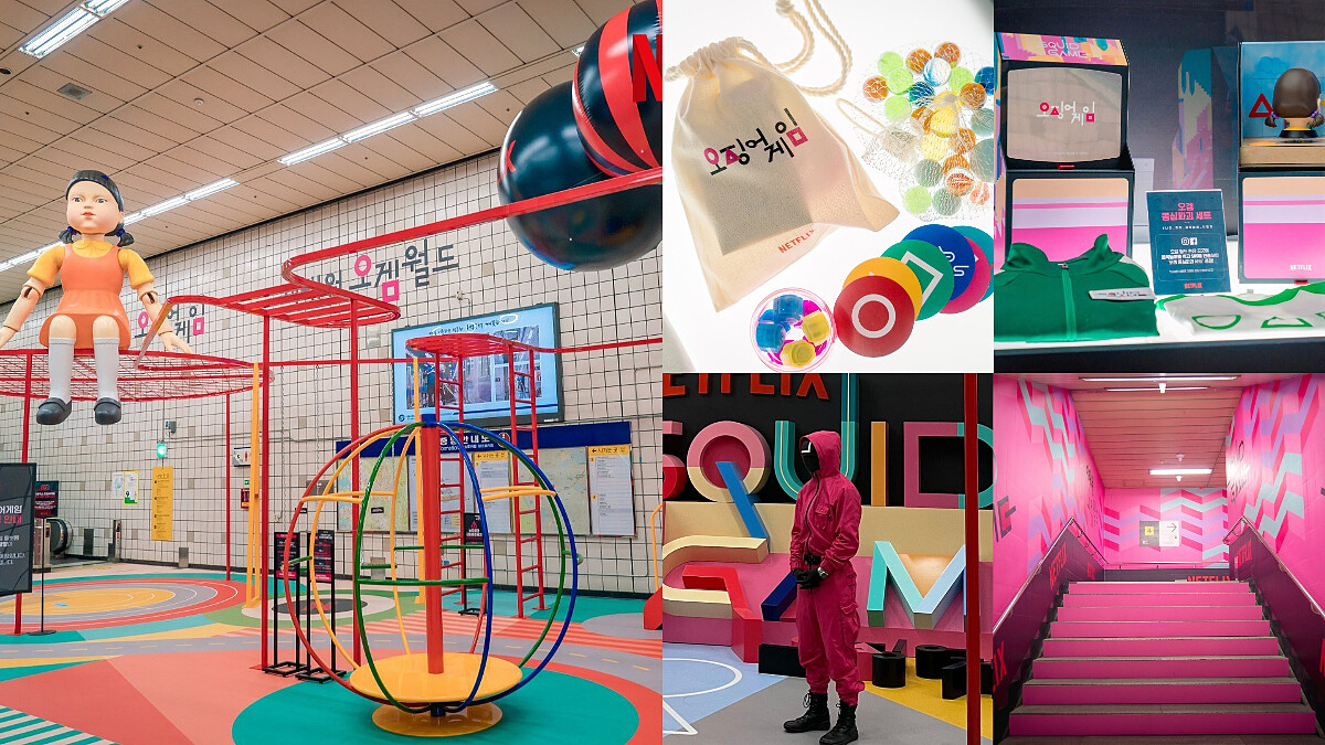 《魷魚遊戲》韓國梨泰院站打造沈浸式「遊戲現場」！還有○△☐面具人保安，會不會遇到 孔劉 賞巴掌？