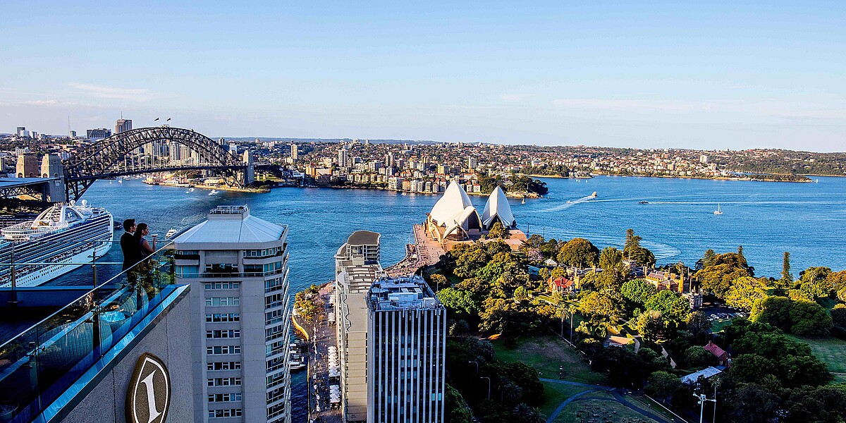 雪梨灣洲際酒店飽覽雪梨歌劇院、雪梨海港大橋和整個港灣美景,照片轉載自IHG.com官網