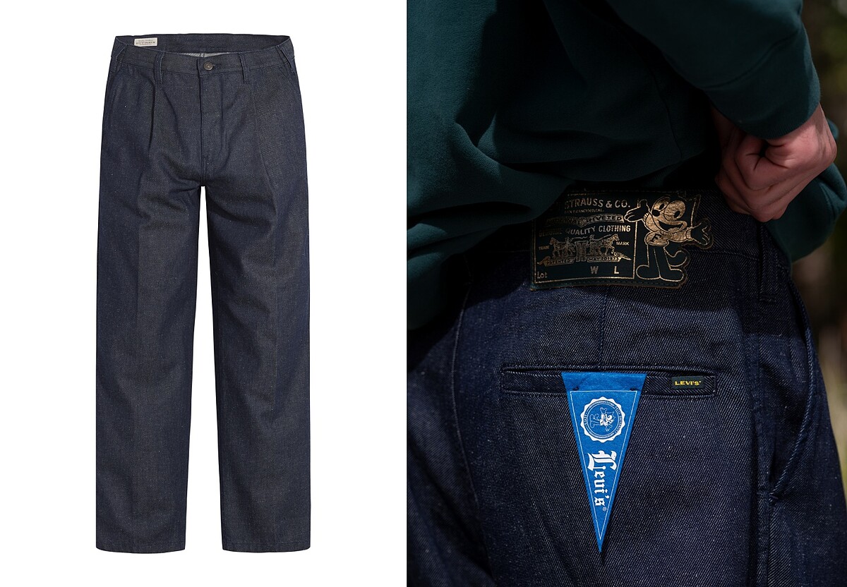 Levi&rsquo;s X Felix the Cat聯名寬版Baggy丹寧褲，售價NT$4,590