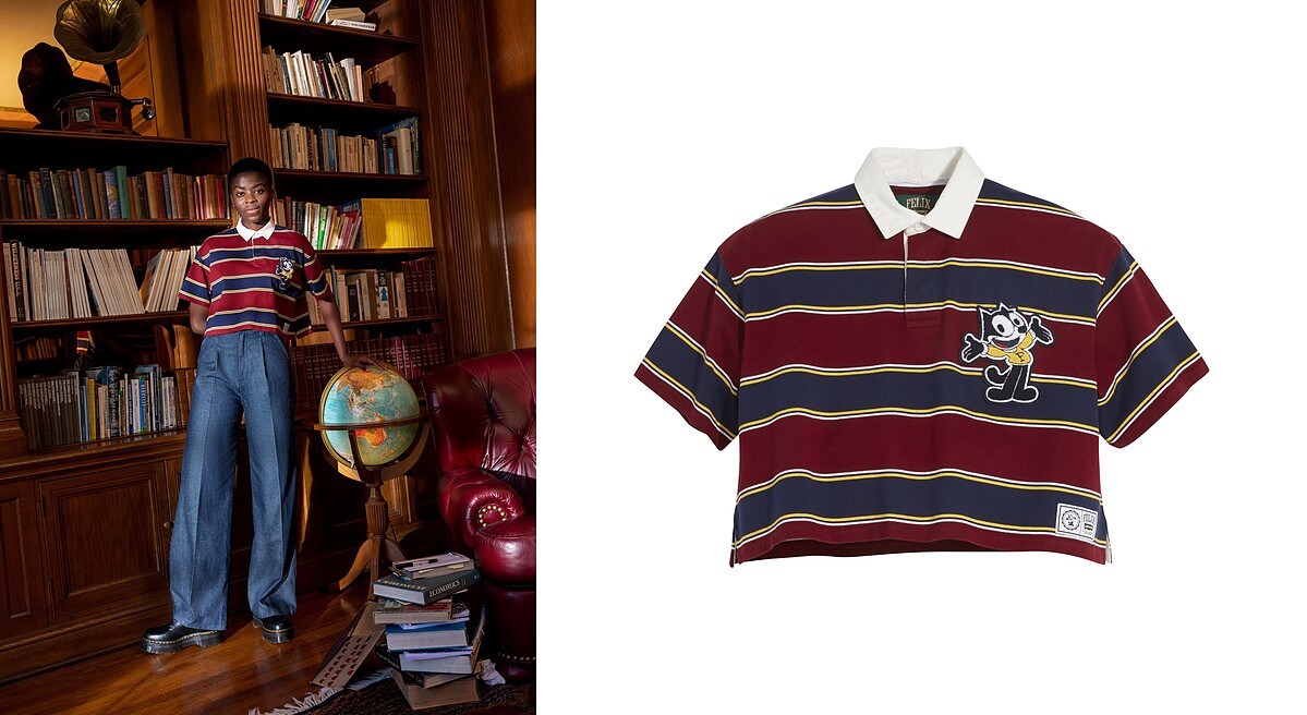 Levi&rsquo;s X Felix the Cat聯名短版polo衫，售價NT$1,690
