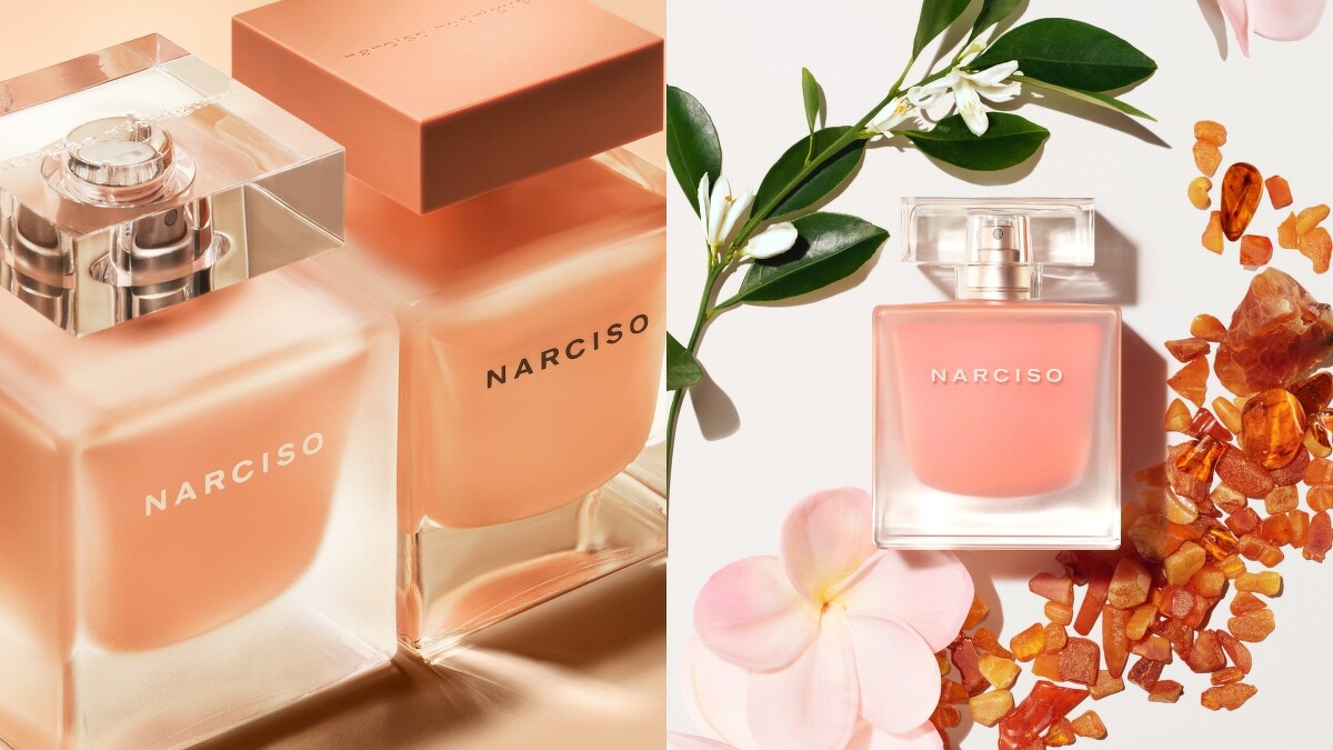 narciso rodriguez NARCISO沐橙琥珀情境圖與香氛材料。