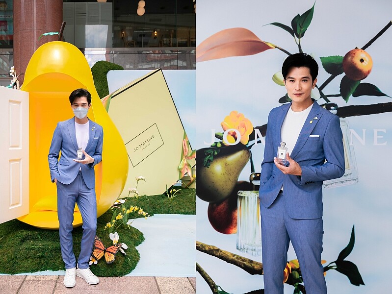 男神「邱澤」出席Jo Malone London 英國梨與小蒼蘭花園開幕記者會。