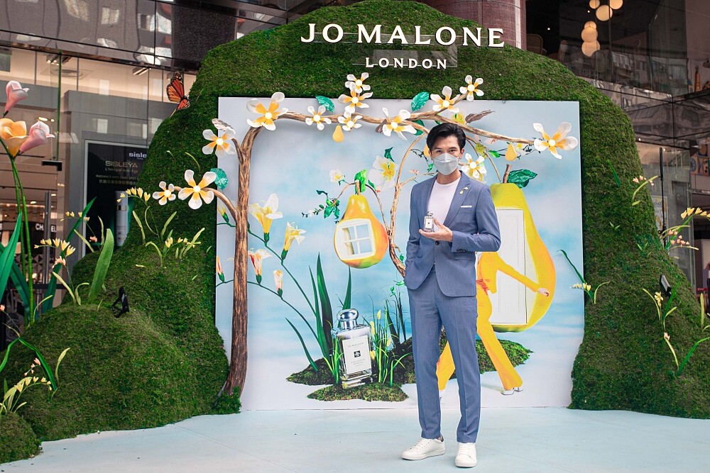 男神邱澤出席Jo Malone London 英國梨與小蒼蘭花園開幕記者會。