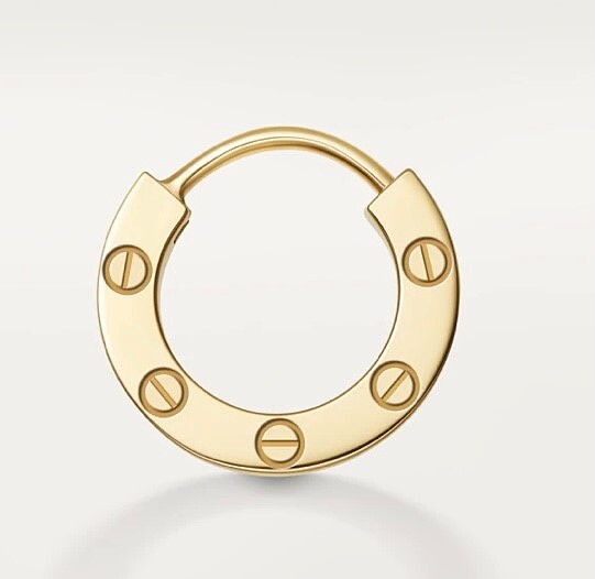 Cartier 卡地亞 Love系列18K黃金單邊耳環，售價NT24,900