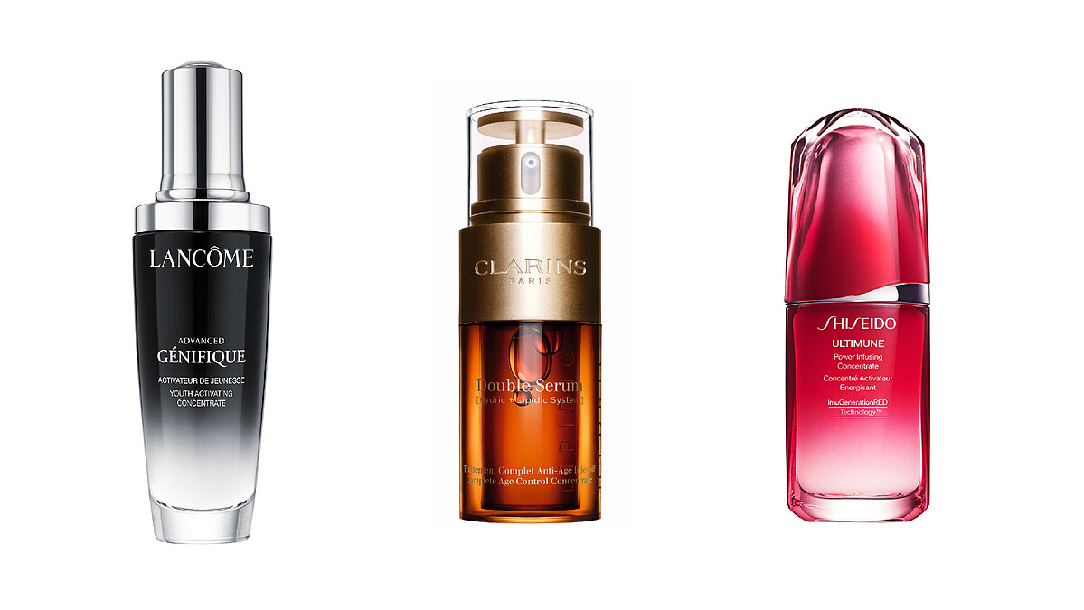 活膚抗老首獎：蘭蔻 超未來肌因賦活露 / 修護調理首獎：克蘭詩 黃金雙激萃 / 修護調理新星賞：資生堂 紅妍超導循環肌活露