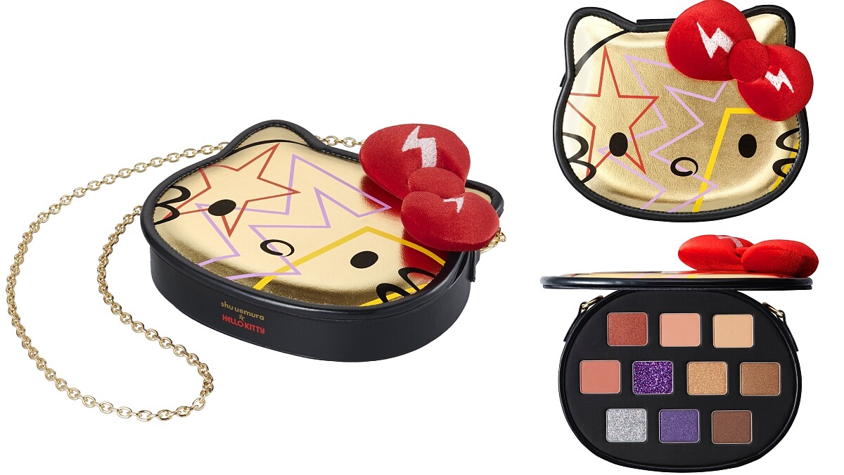 shu uemura植村秀 X Hello Kitty聯名系列搖滾潮趴10色眼影盤,NT2,500。