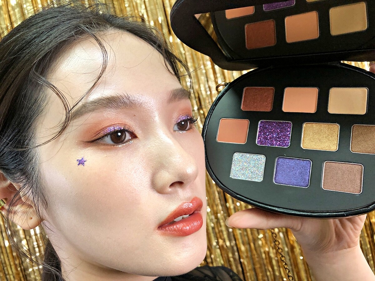 shu uemura植村秀 X Hello Kitty聯名系列搖滾潮趴10色眼影盤眼妝示範。