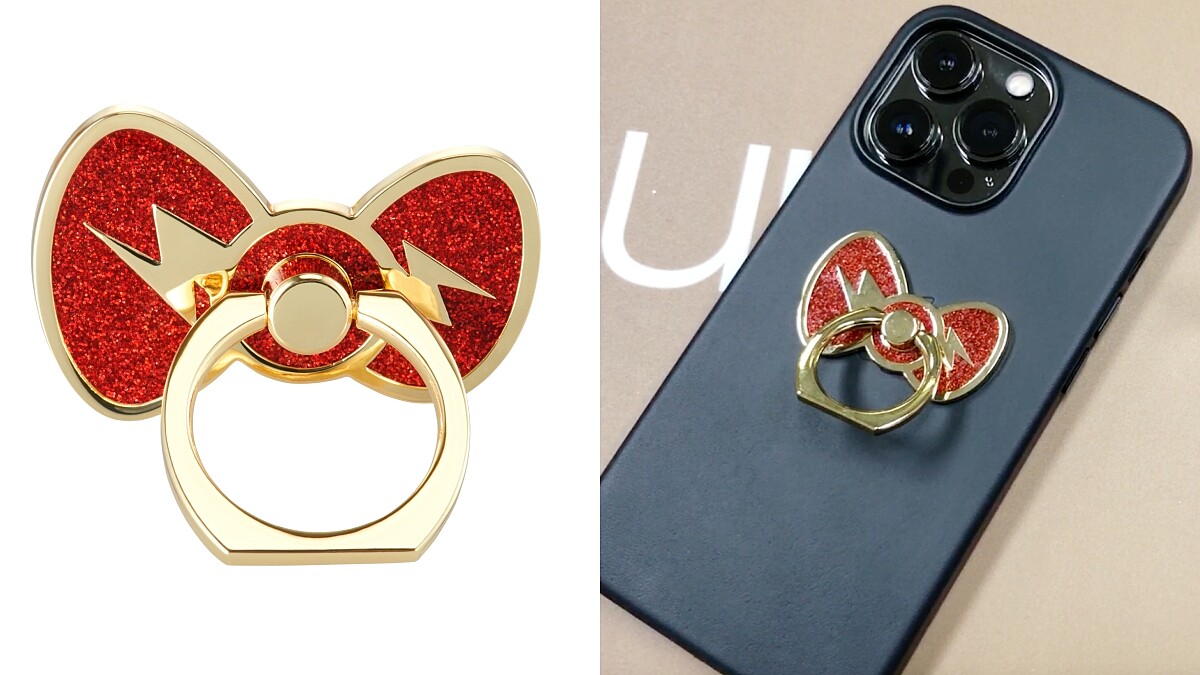 shu uemura植村秀 X Hello Kitty聯名系列周邊商品手機扣環。