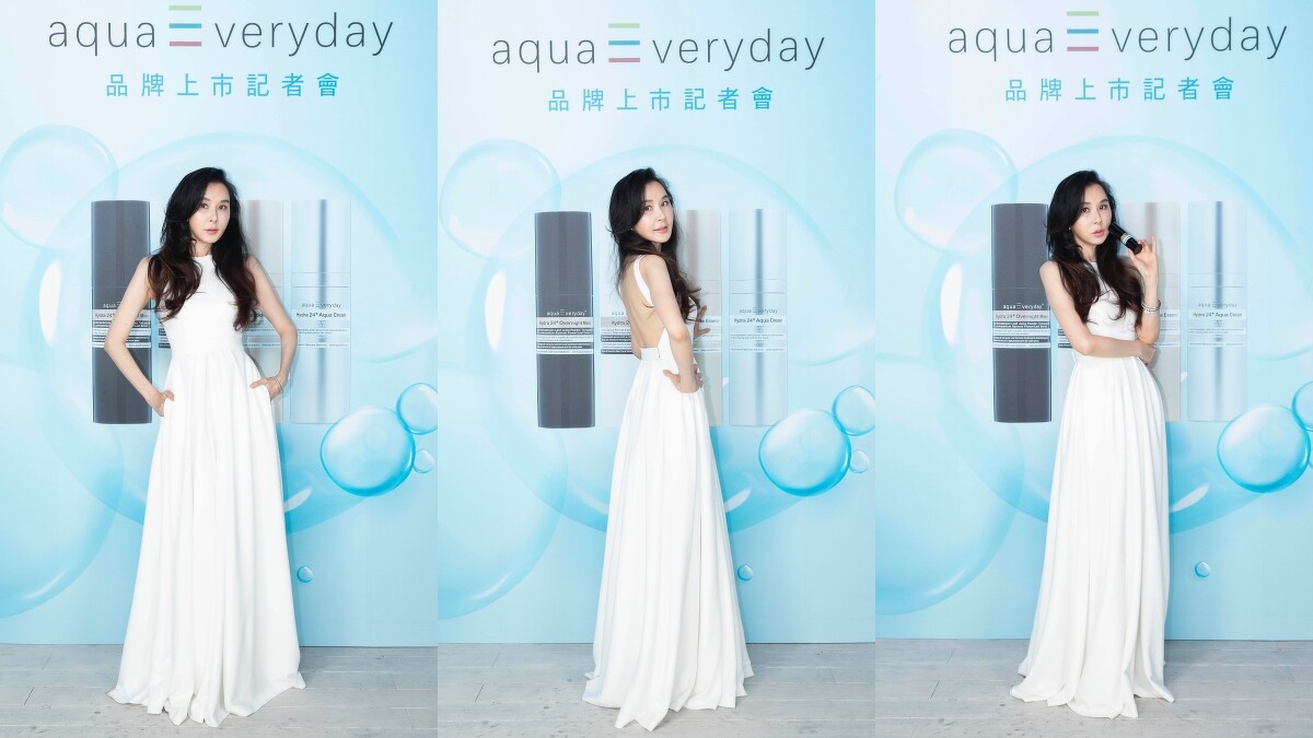 蕭薔現身aquaEveryday品牌上市記者會，身材令人驚艷(圖/aquaEveryday)。