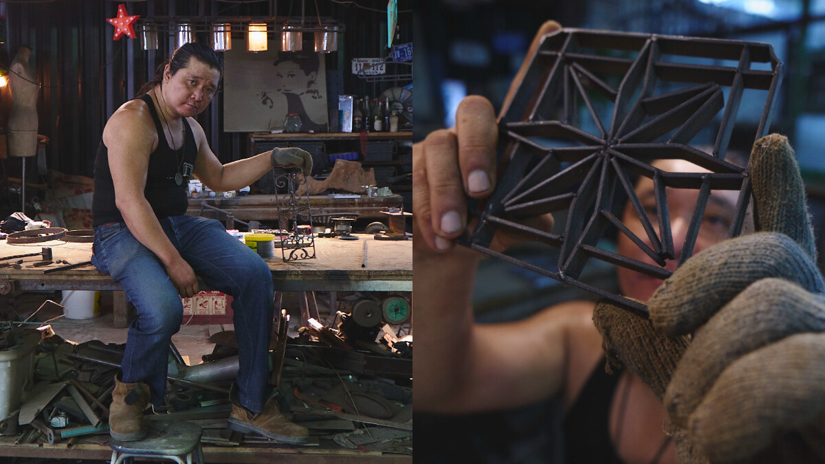 邱宏鎰雙手翻扭優雅生命力，窗花隙縫流轉的溫度，讓鐵窗花融進生活裡