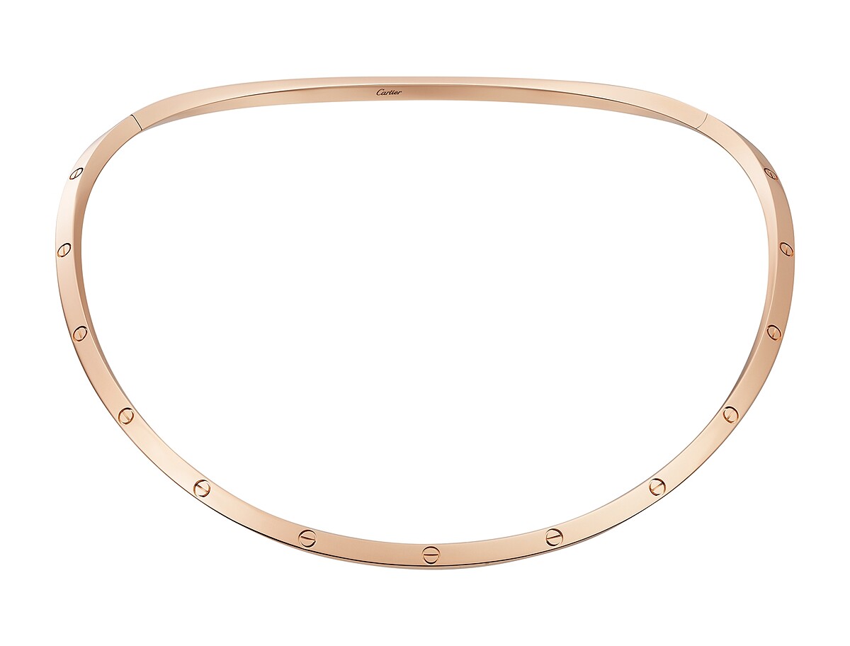 卡地亞LOVE系列項鍊 玫瑰金。 參考價格約NT$ 429,000