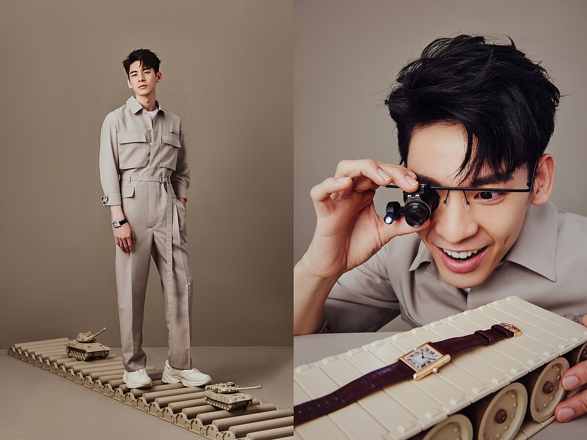 水瓶座的林柏宏，偏好簡潔線條，因此對於卡地亞化繁為簡，打造出一眼就能辨識出設計結構的 TANK 腕錶，成為他日常穿搭的選擇配戴的最主要原因。