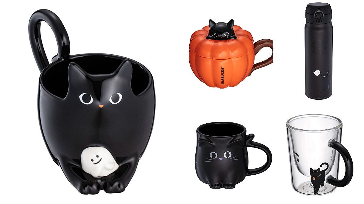 星巴克2021黑貓馬克杯上市!全黑隨身瓶、俏皮萬聖精靈療癒破表