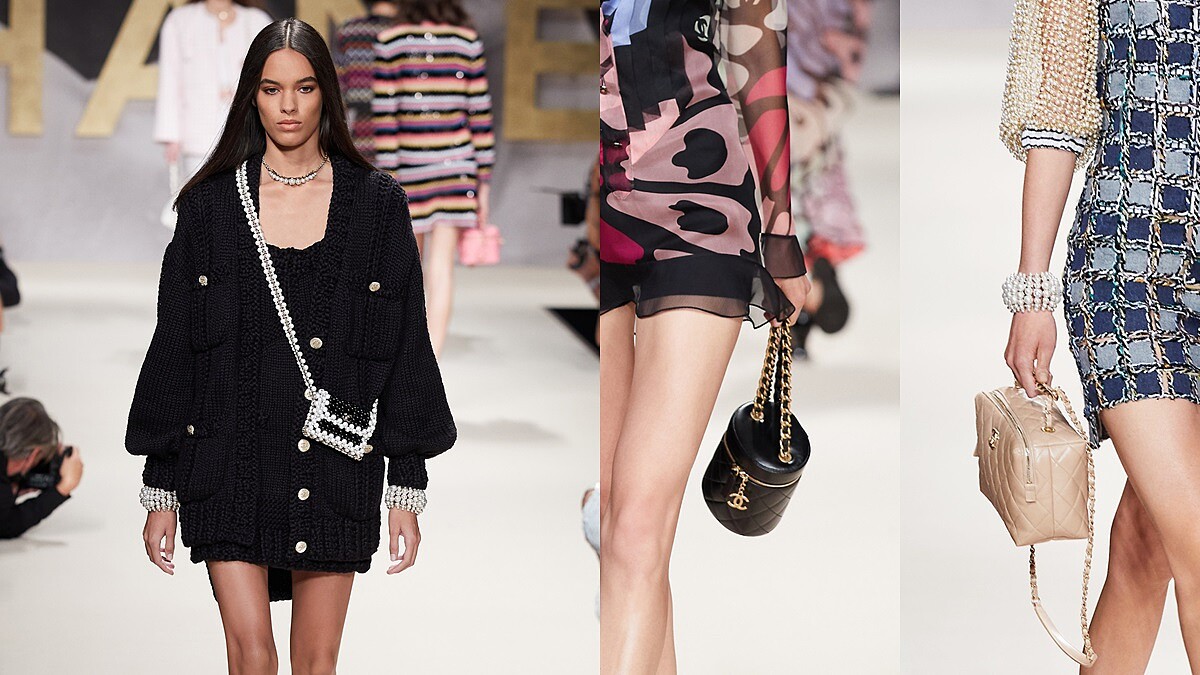 2022春夏巴黎時裝週|Chanel重返80年代的秀場,搶先看串珠包、圓筒包、菱格紋方箱包…3款新手袋