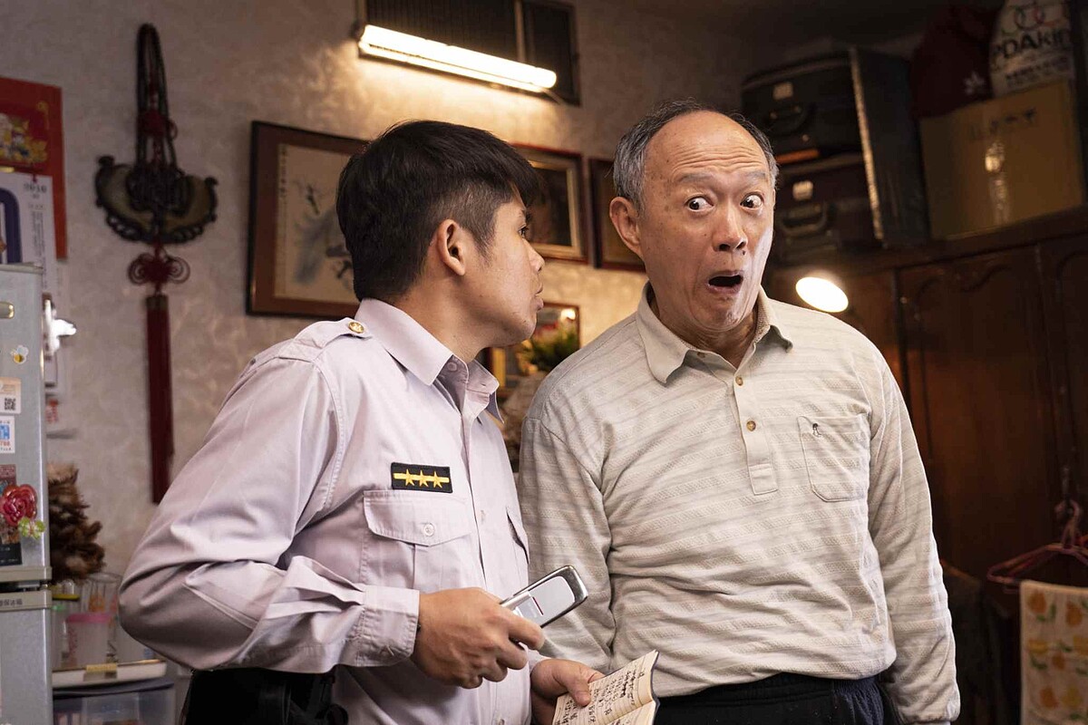 ▲▼金士傑在片中已過世，只有警察張再興看得到他。（圖／高雄電影節提供）