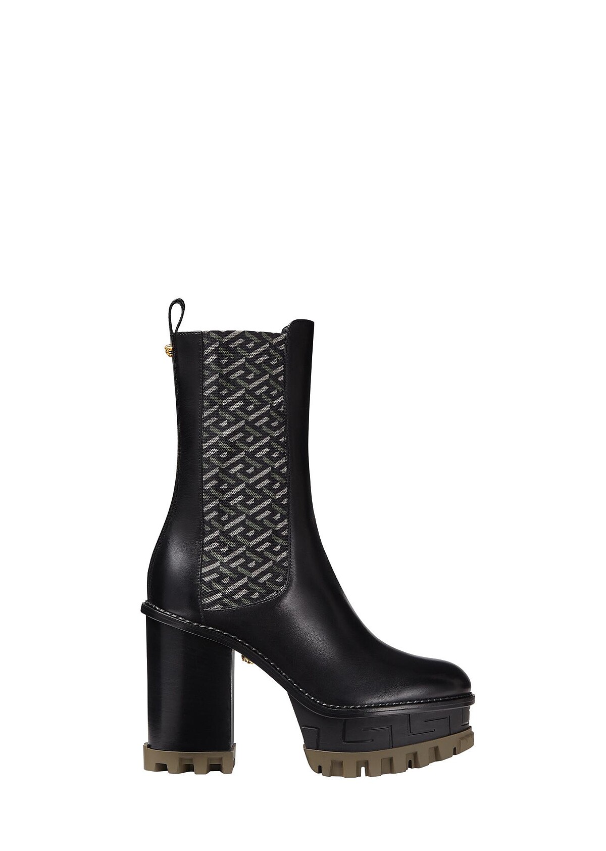 Versace 黑色高跟踝靴，NT47,000。