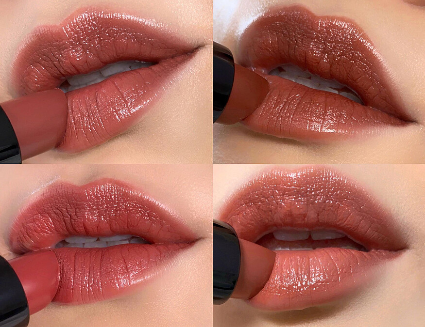 左上: #FarelessRose煙燻玫瑰/右上: #HauteCocoa 訂製可可/左下: #Claret微醺酒紅/右下: #ToastedHoney 蜂蜜烤糖