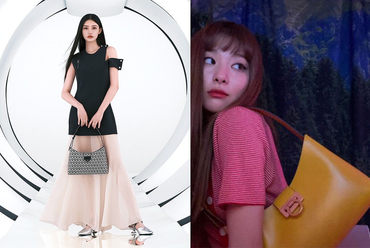 Salvatore Ferragamo 全球代言人林允與SEULGI使用TRIFOLIO腋下包