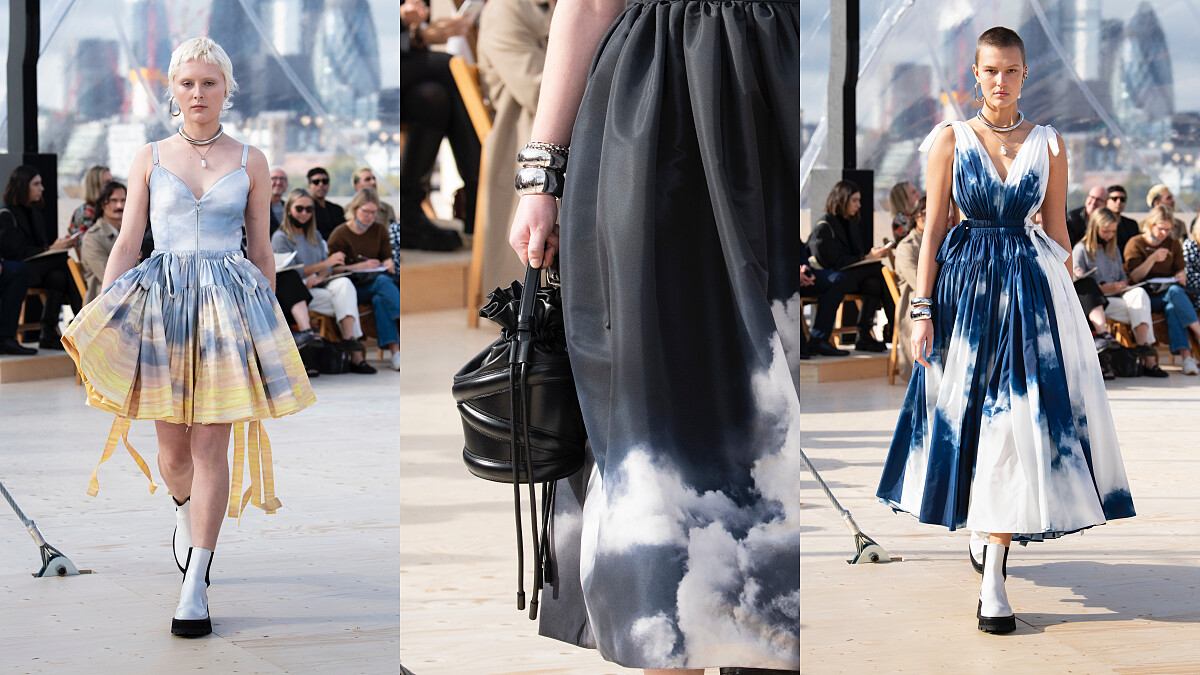 2022春夏倫敦時裝週|Alexander McQueen變身時尚氣象員,熱賣Curve水桶包推出變奏款