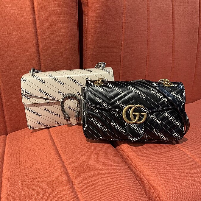 GG Marmont X Balenciaga小號肩背包，NT87,000