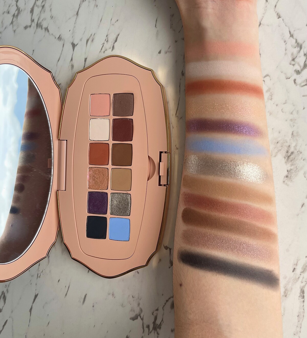 GUCCI眼影盤實際手部試色