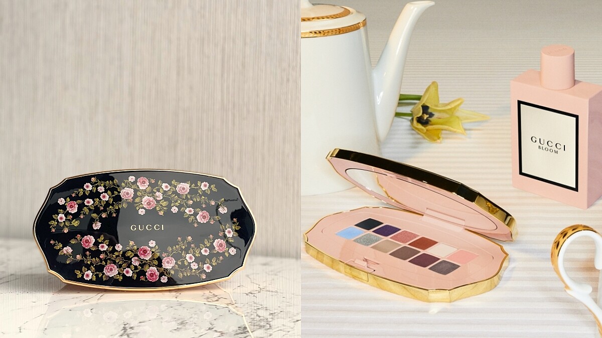 GUCCI推首款繁花漫步眼影盤！12色四季都適合、復古印花外殼⋯根本是蒐藏品