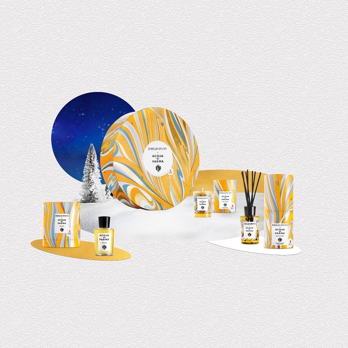 Emilio Pucci x Acqua di Parma 2021聖誕聯名系列品項眾多。