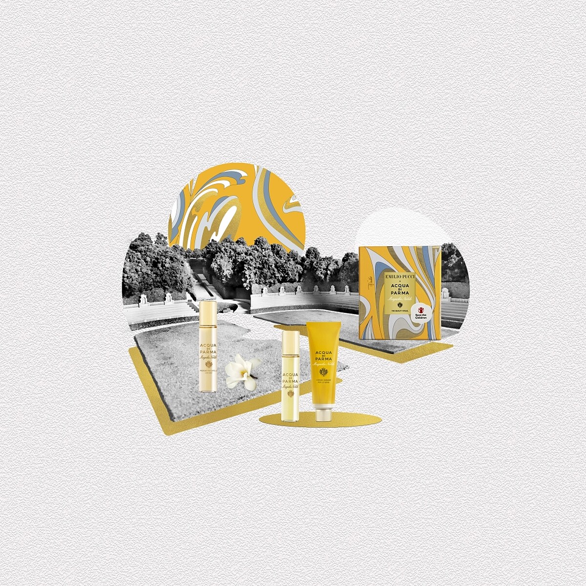 Emilio Pucci x Acqua di Parma 2021聯名耶誕系列高貴木蘭耶誕禮盒。