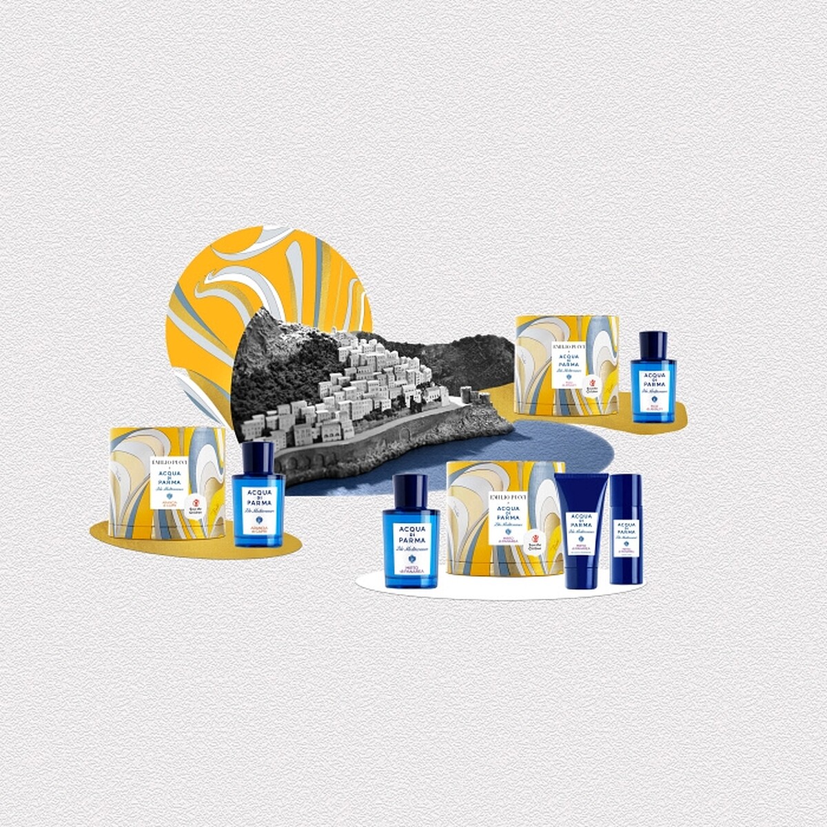 Emilio Pucci x Acqua di Parma 2021聯名耶誕系列藍色地中海系列耶誕禮盒。