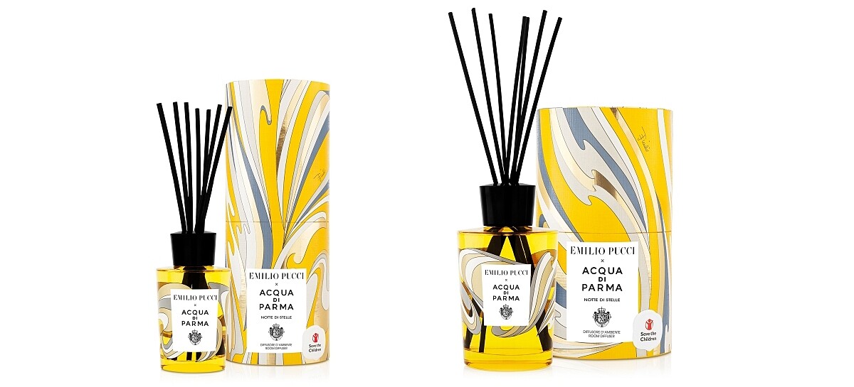 Emilio Pucci x Acqua di Parma 2021聯名耶誕系列耶誕星夜居家香氛擴香180ml，NT3,700、500ml，NT8,200