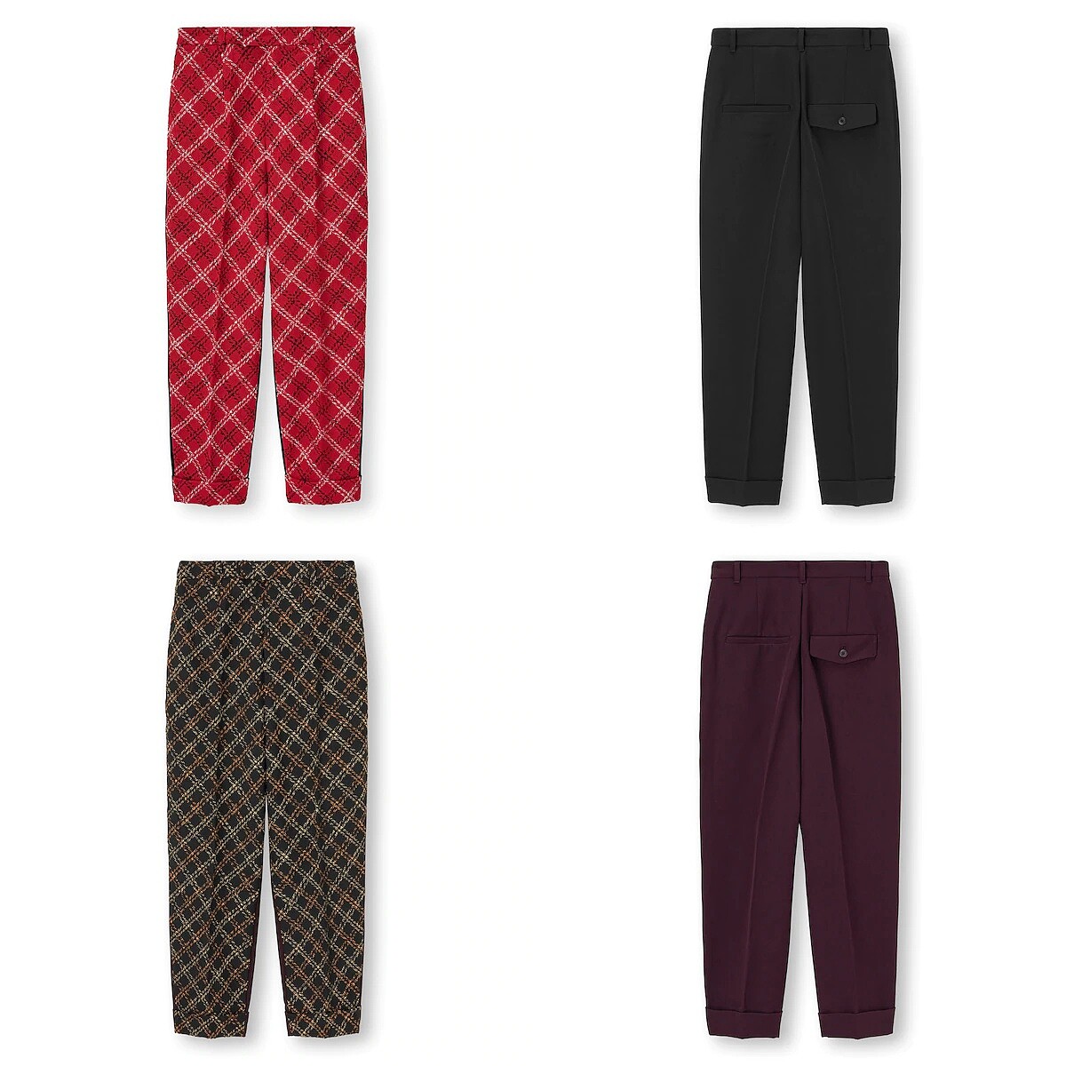 左側為褲子正面，右側為褲子反面