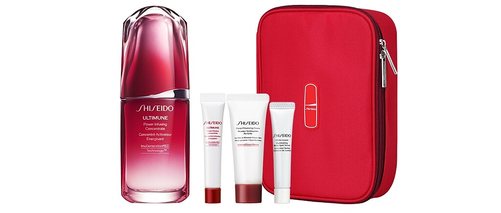 台北SOGO忠孝館新櫃開幕優惠組合，把資生堂「小紅瓶」立刻帶回家。