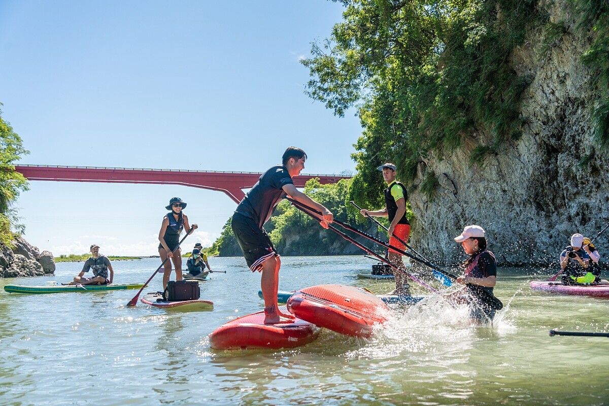 路線是由馬武窟溪出海口往內陸划去。