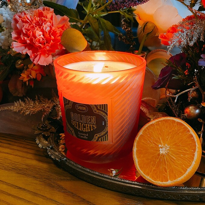 SABON 2021聖誕流金年華系列特調柑橘巧克力香氣。