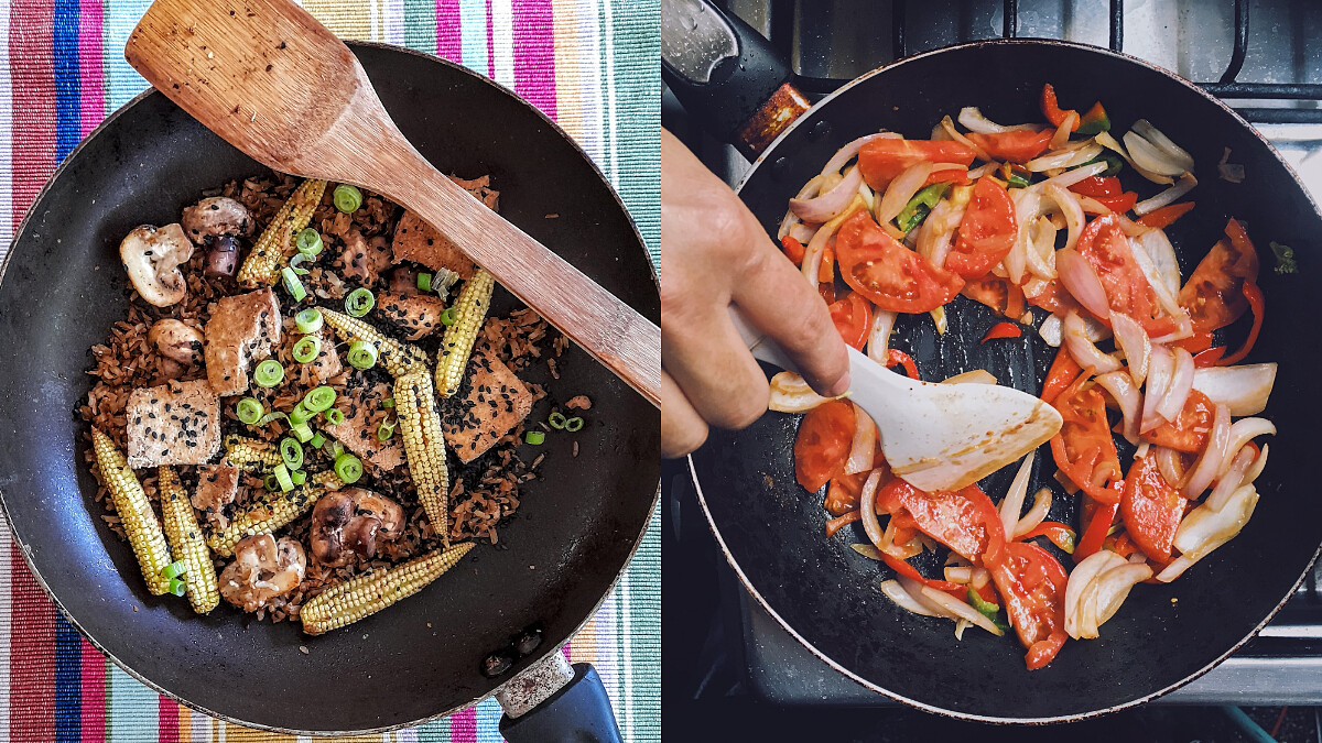 青椒魯肉燜豆腐/蔥香蒜蓉蝦/花椰菜嫩炒鮮菇，3道輕鬆做就很美味的低脂炒菜食譜！