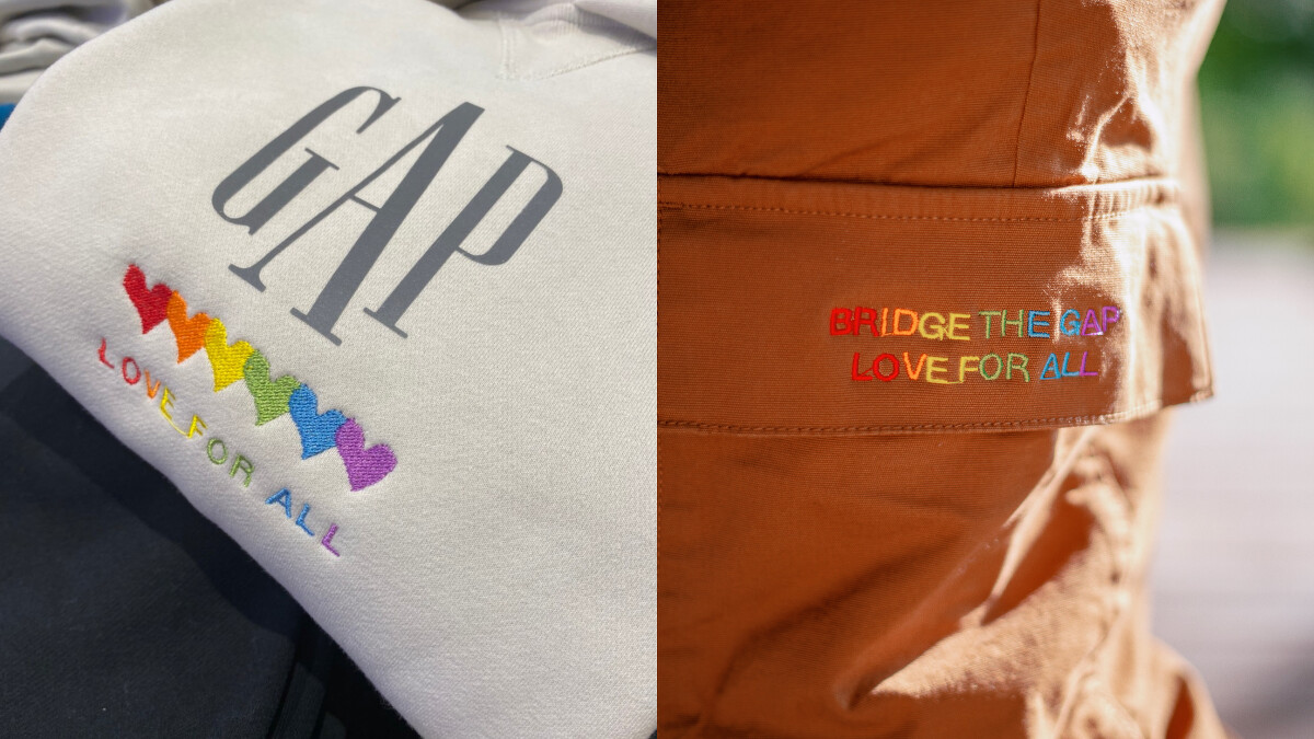 部分Gap門市還有提供彩虹主題電繡服務。