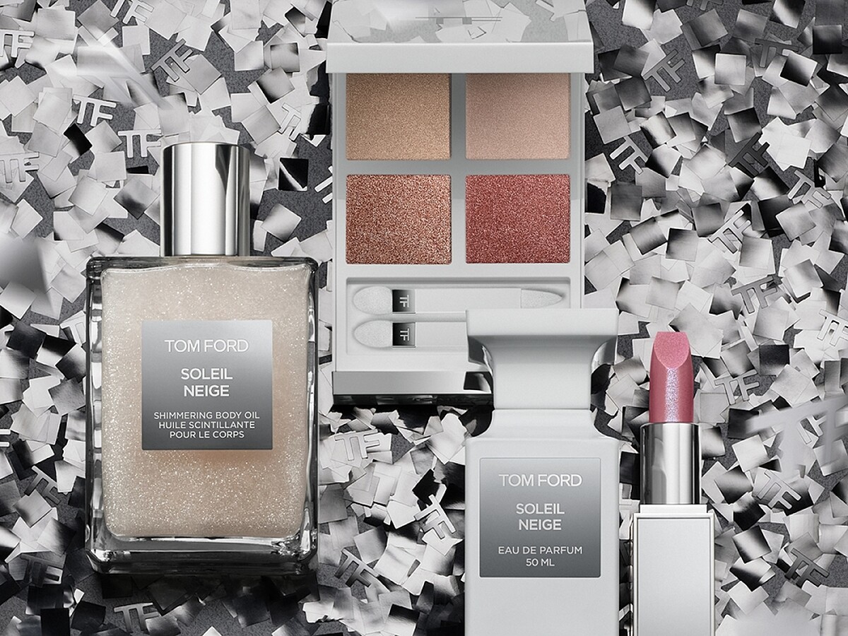 TOM FORD 2021聖誕彩妝太陽輕吻訂製香檳玫瑰系列主視覺。