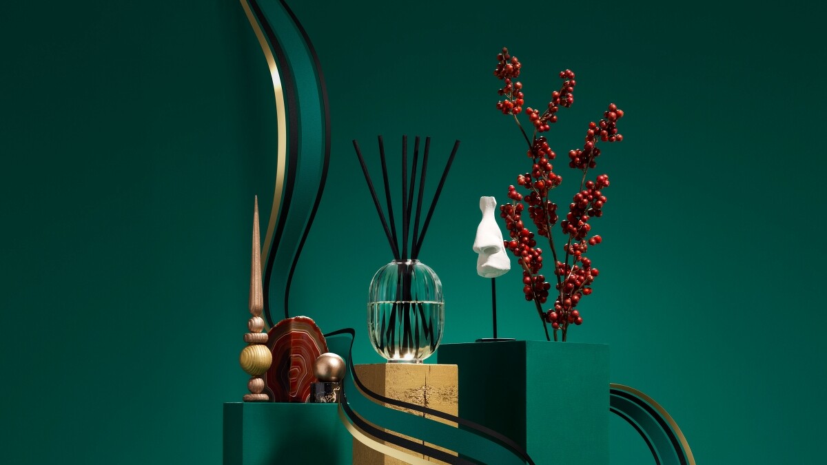 diptyque 2021聖誕系列室内擴香擺件。