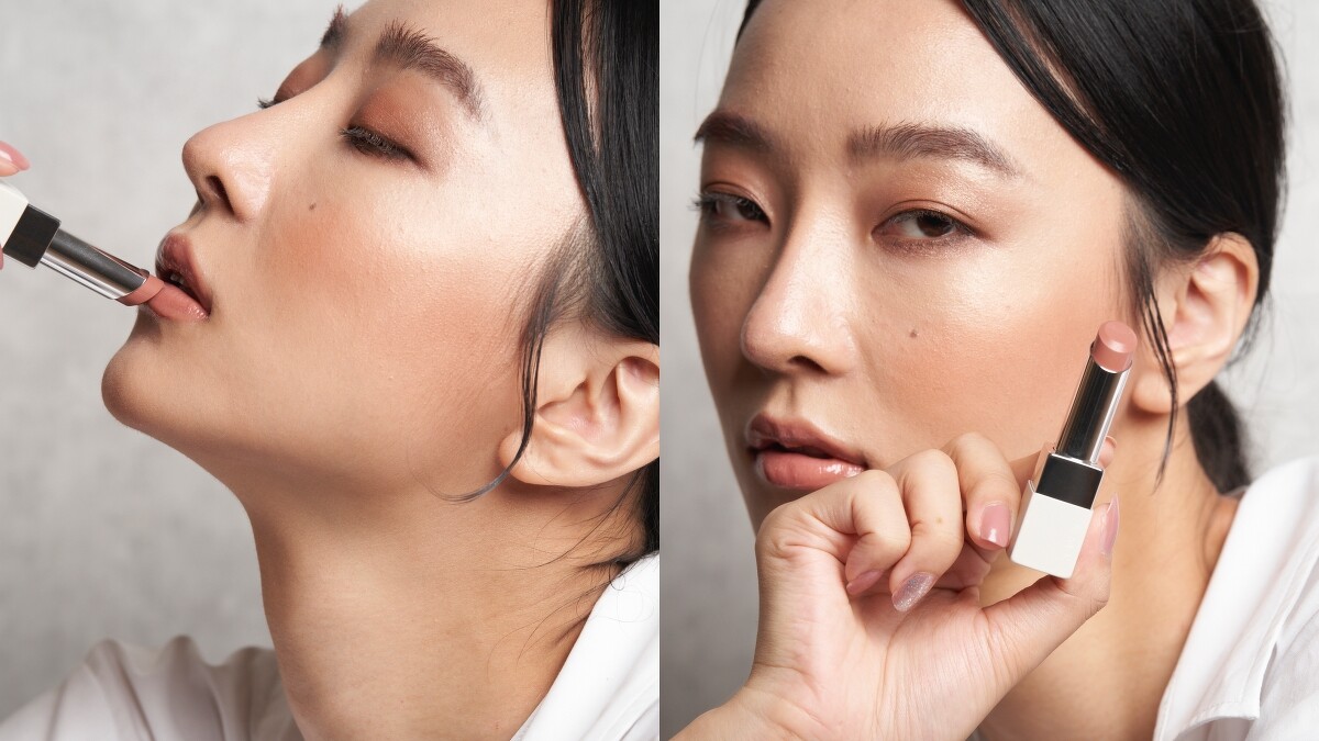 RMK經典輕潤口紅(潤采)#EX-07實擦。