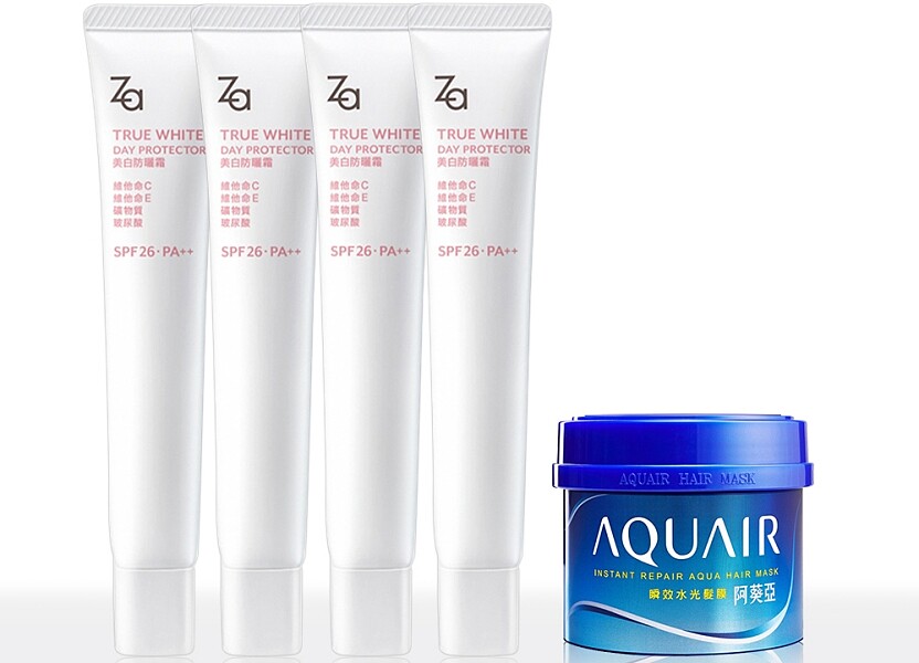 Za美白防曬霜EX四入美肌組,活動價NT549(市價NT1,109、活動價6折)