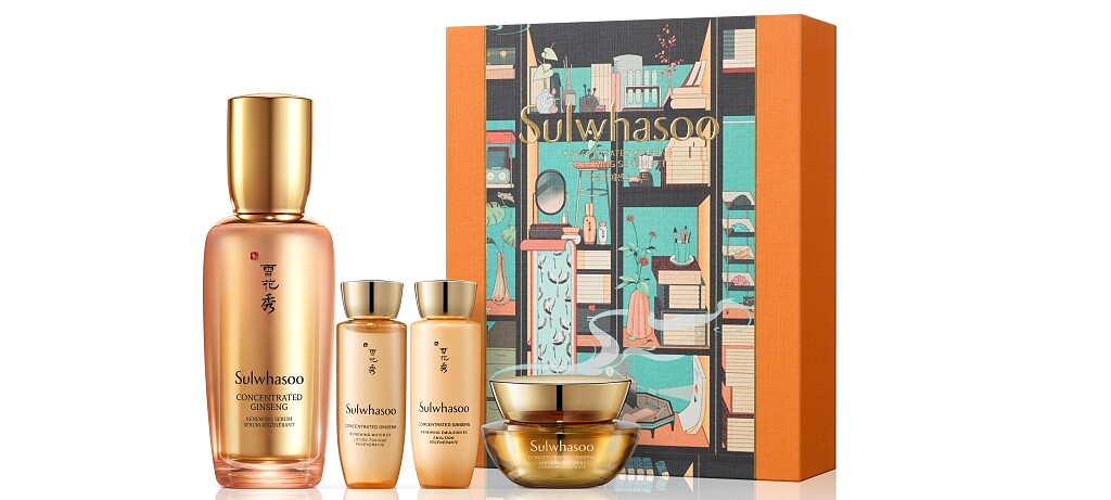 Sulwhasoo雪花秀2021Holiday Collection滋陰生人蔘緊緻煥顏微導精露50ml藏寶閣禮盒，NT5,980