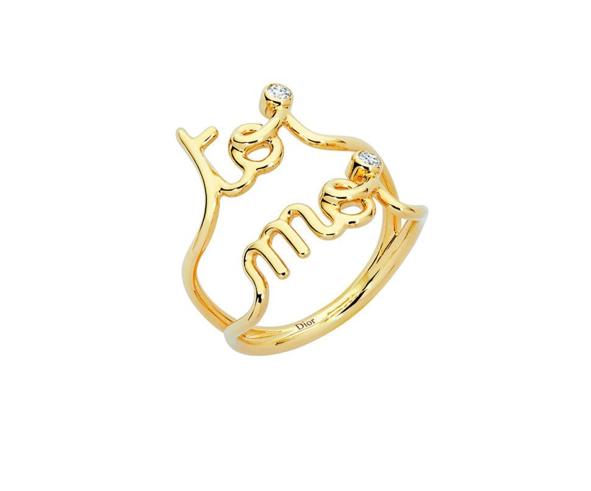 Oui Toi Moi 黃 K 金鑲鑽戒指 NTD65,500