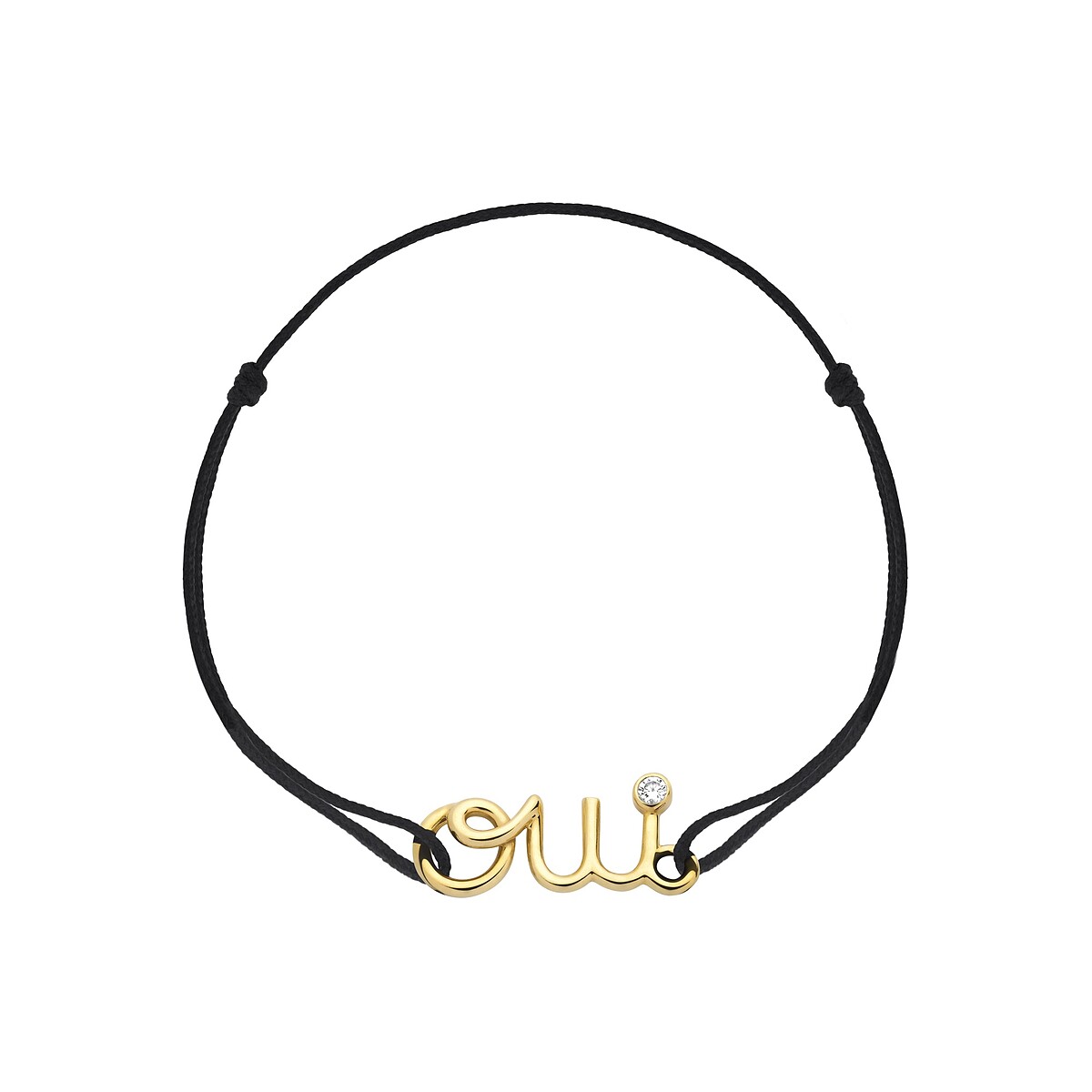 Oui 黃金鑽石繫帶手環 NTD30,400