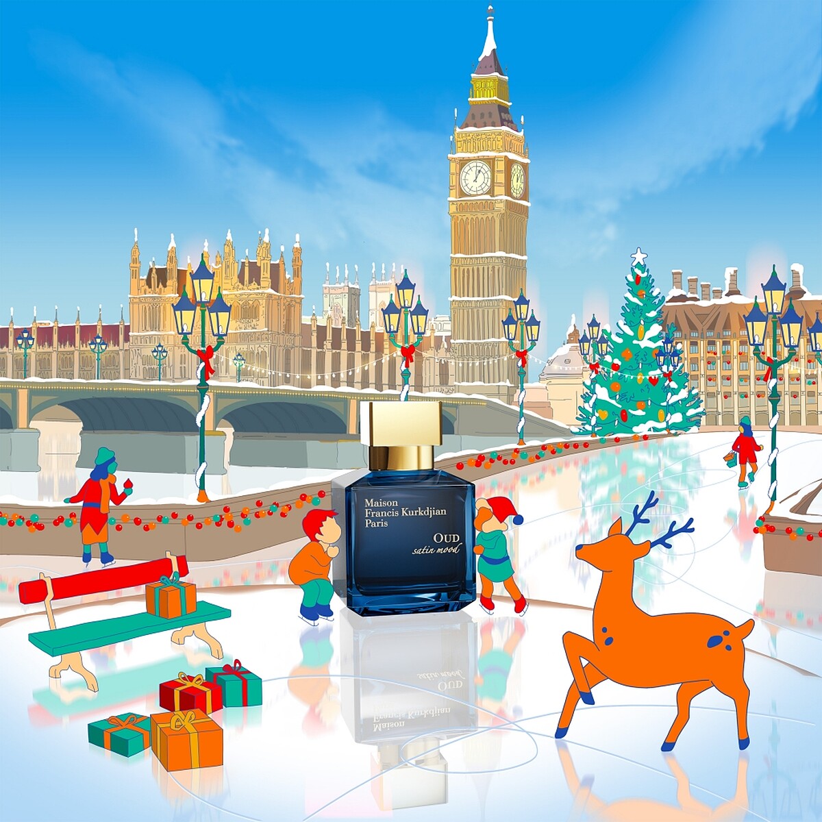 Maison Francis Kurkdjian(MFK)2021聖誕系列主視覺。
