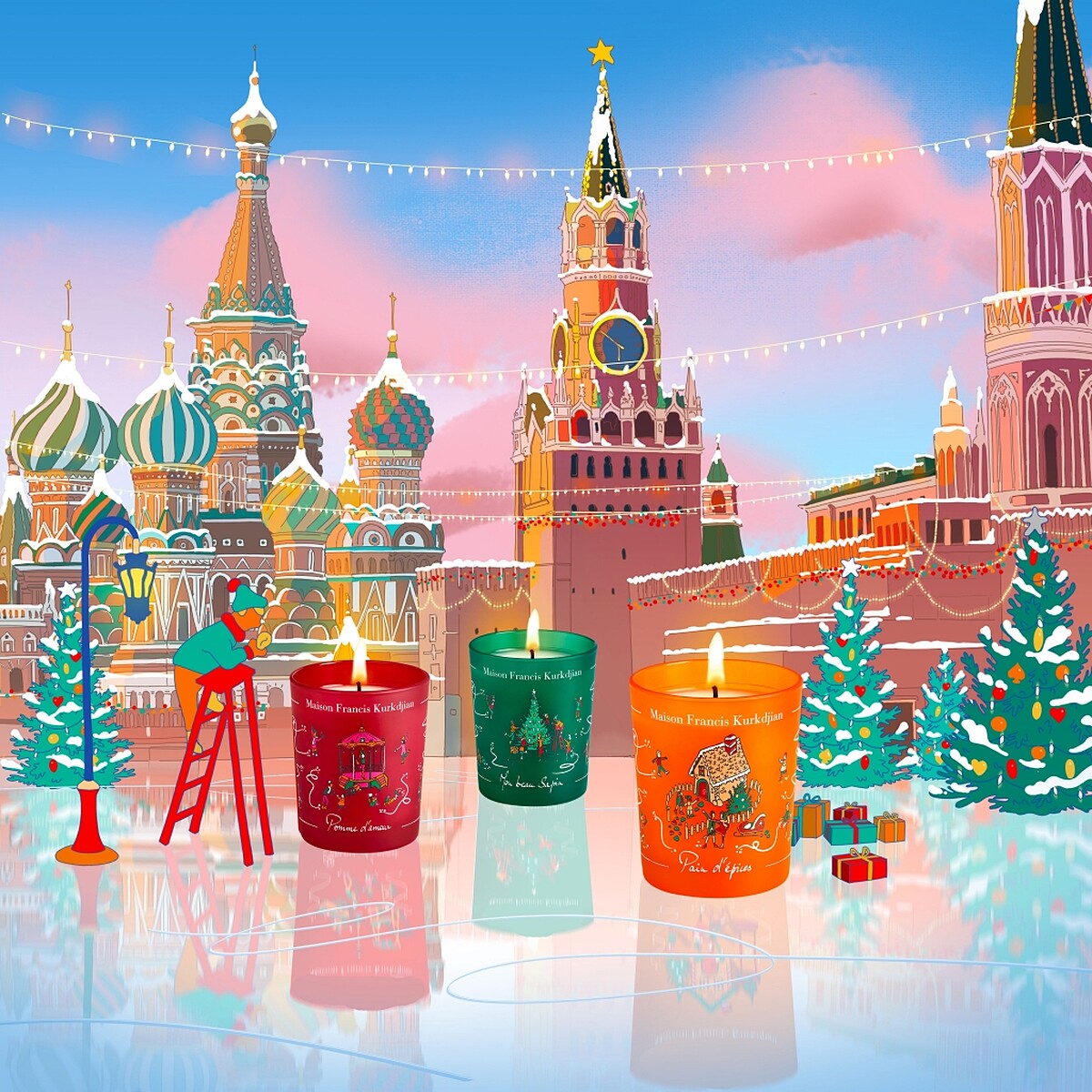 Maison Francis Kurkdjian(MFK)2021聖誕系列主視覺。