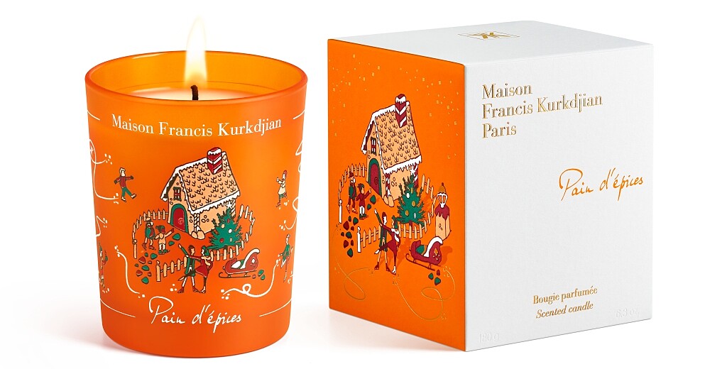 Maison Francis Kurkdjian(MFK)2021聖誕Pain d&rsquo;&eacute;pices暖心薑餅香氛蠟燭180g，NT2,880