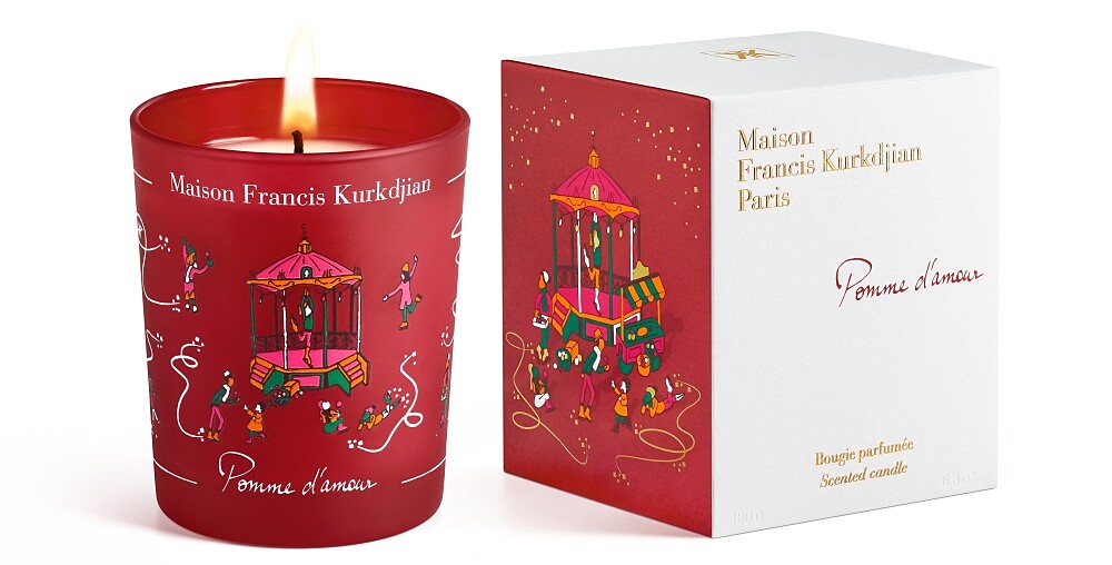 Maison Francis Kurkdjian(MFK)2021聖誕Pomme d&rsquo;amour 焦糖蘋果香氛蠟燭180g，NT2,880