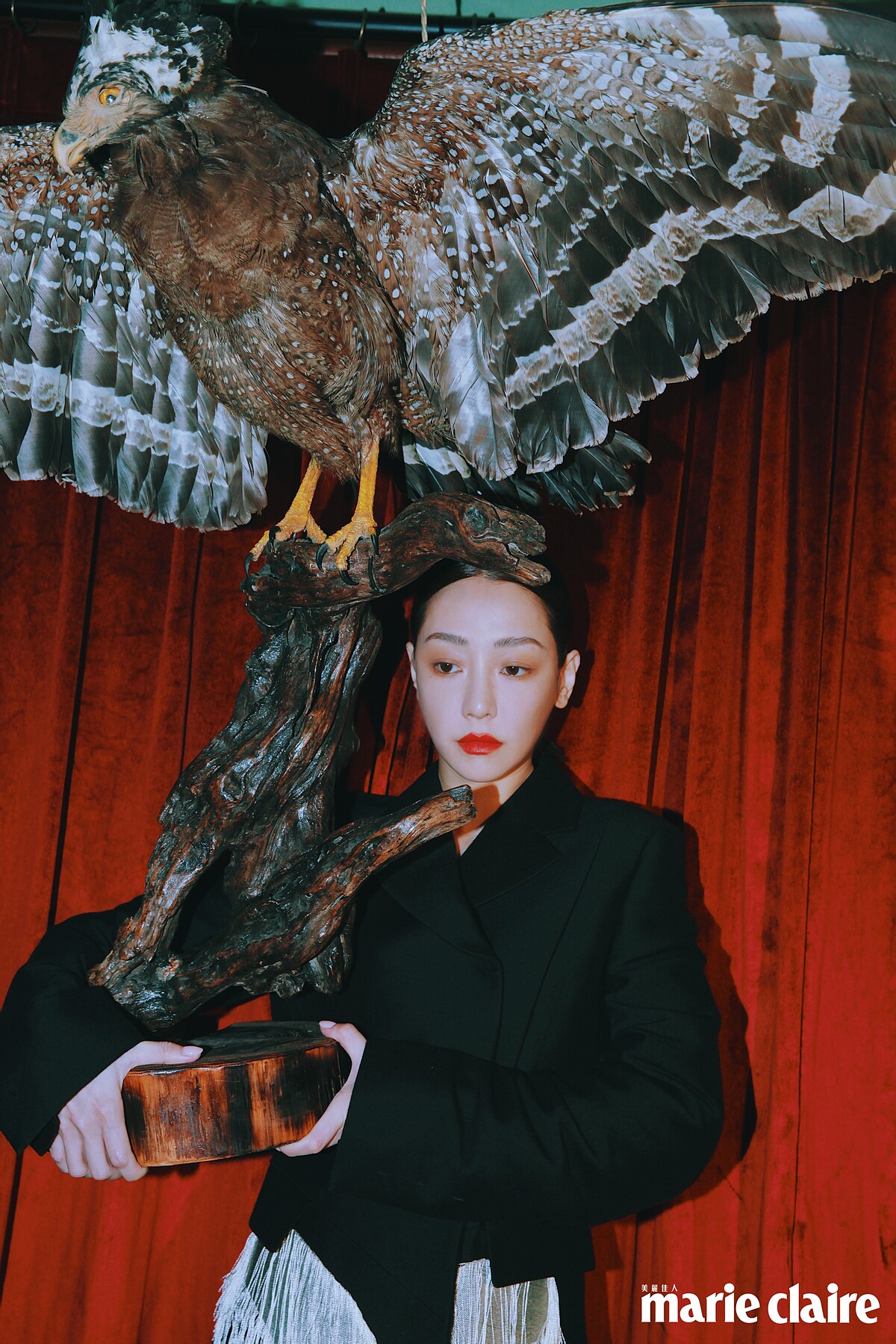 白色流蘇飾長外套，Salvatore Ferragamo